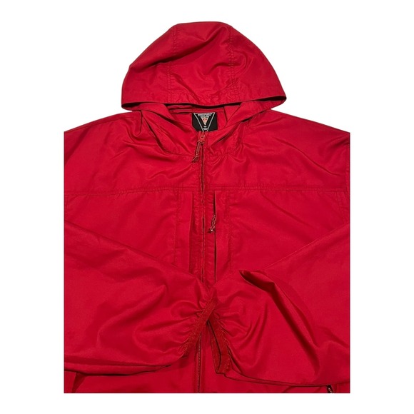 SCOTTeVEST SeV TEC Pack XL Red Lightweight Hooded Windbreaker Travel Jacket - Picture 1 of 16